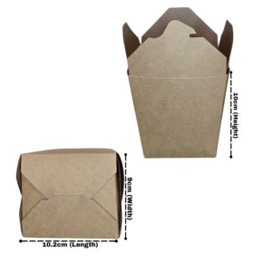 Kraft Noodle Box - 750ml - Disposable Food Containers - 50 Pack