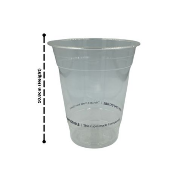 Healthy Life Clear Compostable Cup - 350ml - Pack of 50 - Image 3