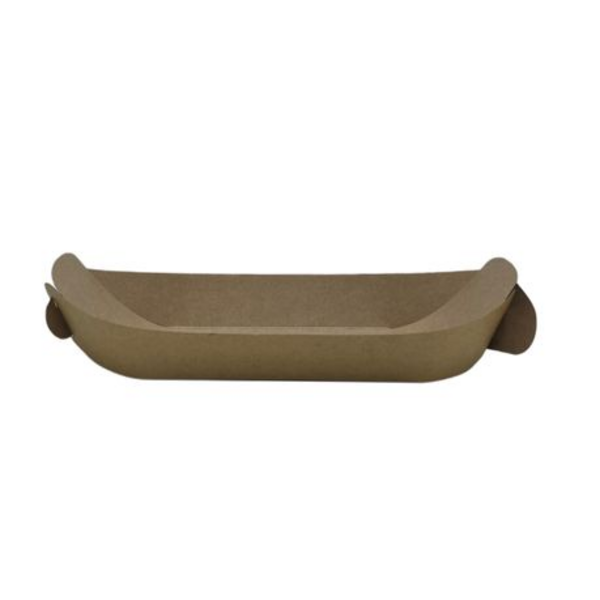 Kraft Medium Boat 22.5cm - Food Trays for Street Food - 50 Pack - Image 2