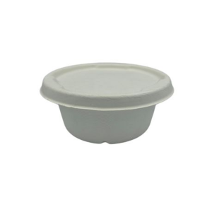 Sugarcane Bowl with Lid Eco Disposable 350ml - 50 Pack