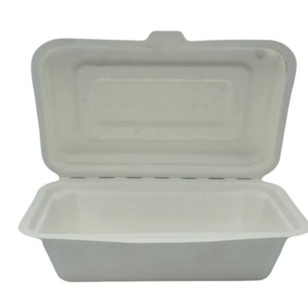 Sugarcane Eco Clamshell Containers 450ml - 50 Pack - Image 6