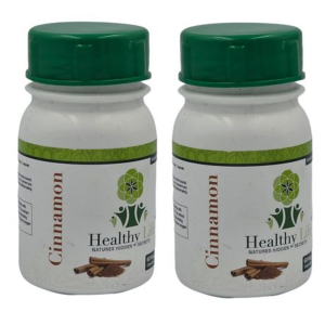 Healthy Life Cinnamon 500mg-60 Caps -Blood Sugar & Wellness Support -2-Pack