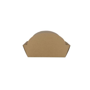 Kraft Street Burger Boxes 12cm - Compostable Eco Packaging - 25 Pack