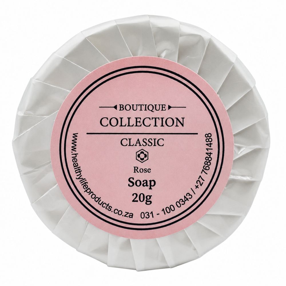 Boutique Soap for Hotels, BnB, Lodges - Rose Fragrance (20g)