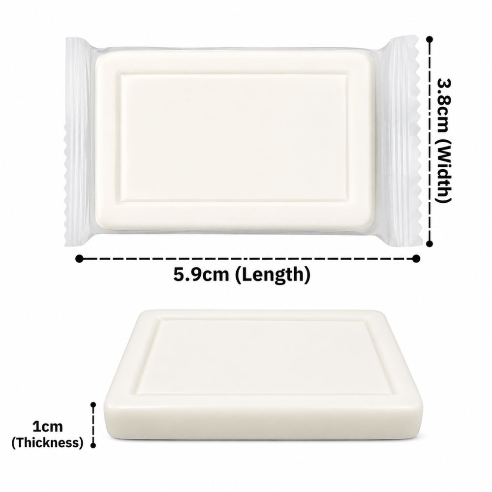 Guest Soap Bars for Hotels, Guesthouses - White Wrapped - 20g (50 Pack) - Image 2