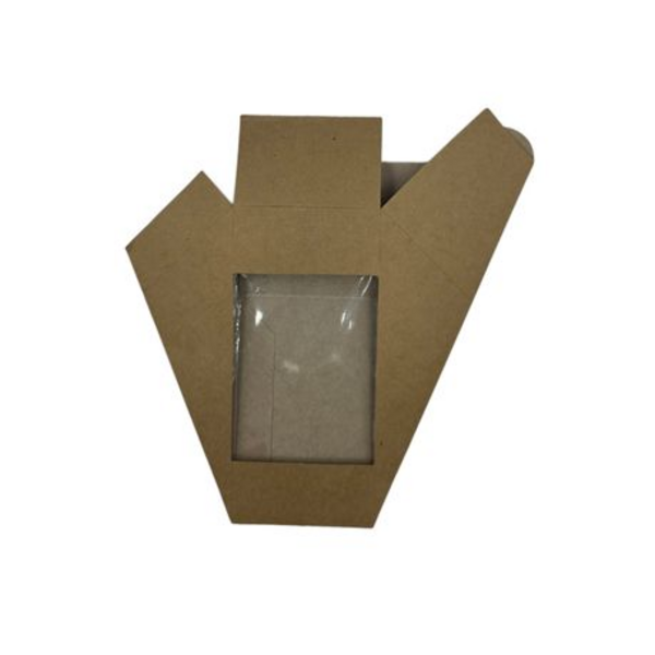 Kraft Sandwich Wedge 4 Slice - PLA Window, 12 x 7.5cm - 25 Pack - Image 3