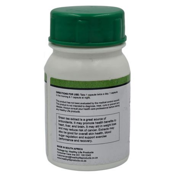 Healthy Life Green Tea Capsules 500mg - 60's x 4 - Image 2