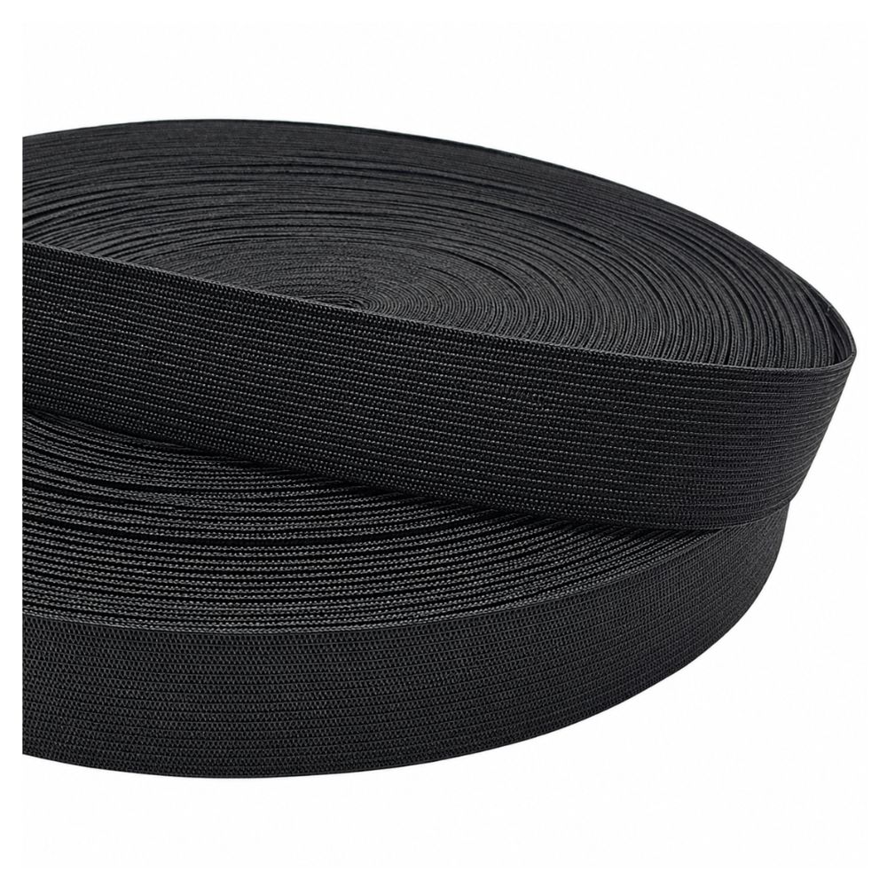 Black Elastic Roll 25mm x 50m - Durable and Flexible - Image 5