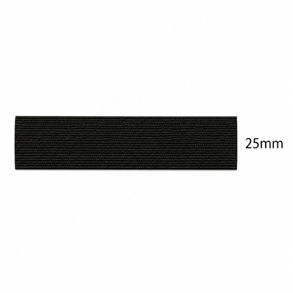 Black Elastic Roll 25mm x 50m - Durable and Flexible - Image 3
