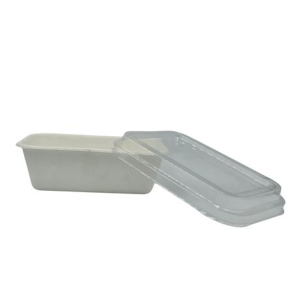 Sugarcane Meal Tray Biodegradable with Clear Lid 350ml - 50 Pack