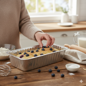 Foil Loaf Tray - 950ml Large Disposable Baking Tray (50 Pack)