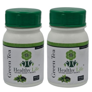Green Tea 500mg - 60 Capsules Natural Antioxidant Wellness - 2-Pack