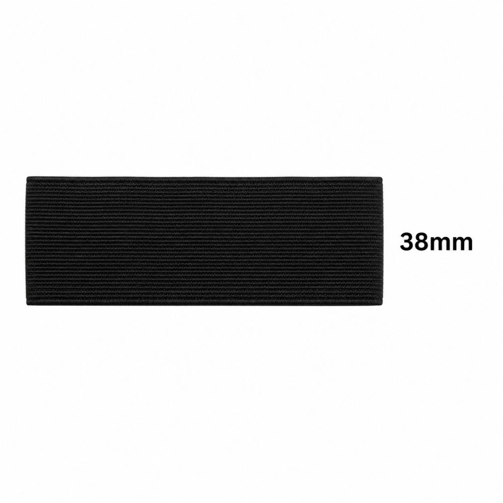 Black Elastic Roll 38mm x 50m - Durable and Flexible - Image 3