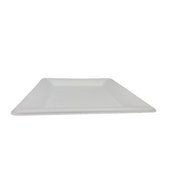 Sugarcane Square Plate Eco-Friendly - 26cm - Pack of 50 - Image 4