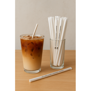 8mm Thick -L X 20,5-Wrapped Paper Straws-Pack of 150