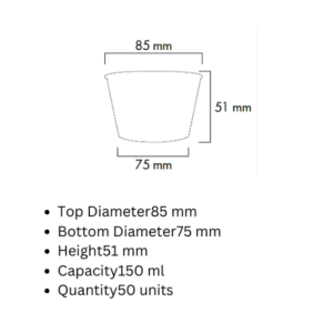 White Ice Cream Tub - 150ml - Pack of 50