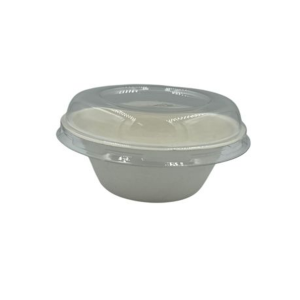 Sugarcane Biodegradable Round Bowl with Lid 250ml - 50 Pack
