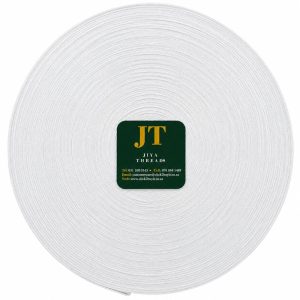 White Durable Flexible Stretch Elastic Roll 50mm x 50m - JT Threads -2 Pack
