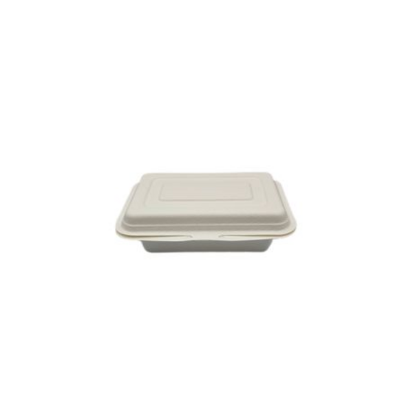 Sugarcane Eco Clamshell Containers 450ml - 50 Pack - Image 3