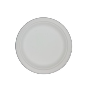 Sugarcane Plates Round Eco Disposable 22cm - 100 Pack