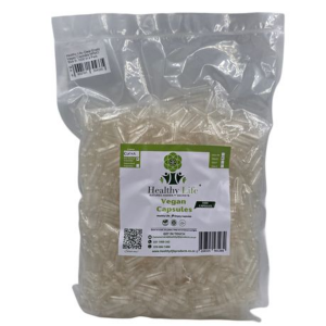 Healthy Life- Clear Empty Vegan Capsules HPMC/ Size 0- 1000 in a Pack