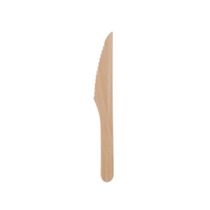 Wooden Knife 16.5cm, Eco-Friendly Disposable Knife -Pack of 100 pcs
