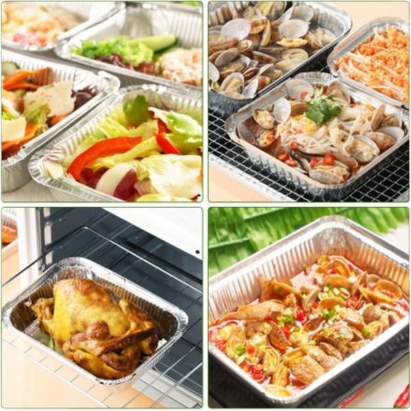 Foil Roasting Pan with Foil Lid- Pack of 25 - Image 3