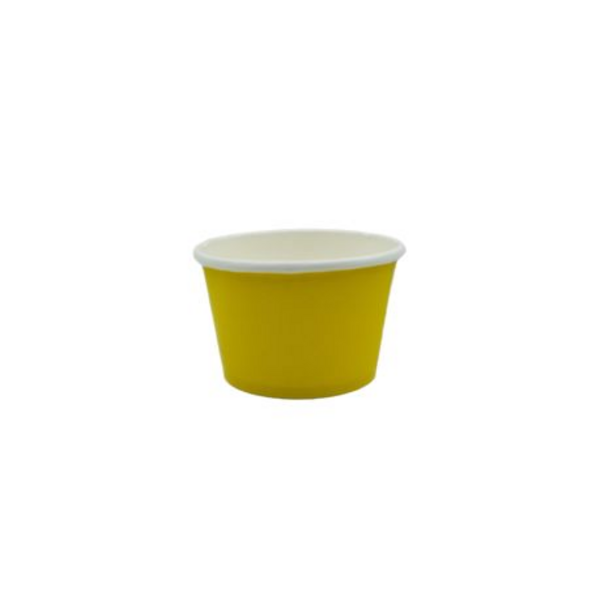 Ice Cream Tub 250ml - Yellow - Pack Of 50