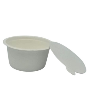 Sugarcane Taster Bowls with Lids 57ml - 50 Pack
