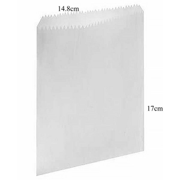 Grease Proof Chips Bag- 17cm x 14.8cm -Pack of 25 - Image 3