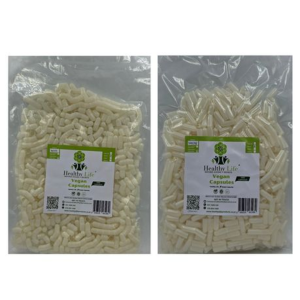 Healthy Life-White Separated Empty Vegan Capsules HPMC Size 0-2 x 500 Packs