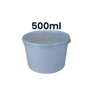 White Noodle - Soup Tubs with Clear Lid - 500ml - Pack of 50