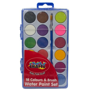 Crazy Craft 18 Water Colours Set with Brush