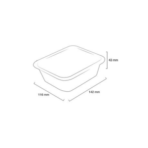 Foil Container and White Paper Lid Combo 465ml Small - Pack of 100