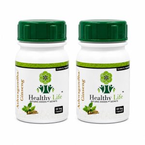 Healthy Life Ashwagandha/ Ginseng Capsules 500mg - 60 x 2