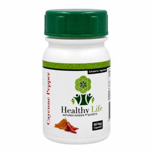 Healthy Life Cayenne Pepper 500mg - 60 Capsules - Metabolism & Circulation