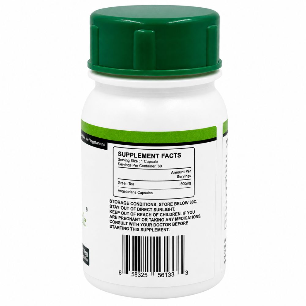 Healthy Life Green Tea Capsules 500mg - 60 - Image 3