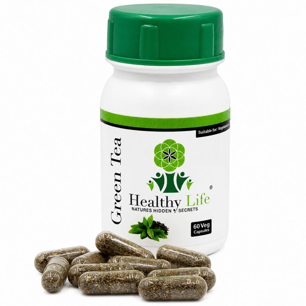 Healthy Life Green Tea Capsules 500mg - 60 - Image 4