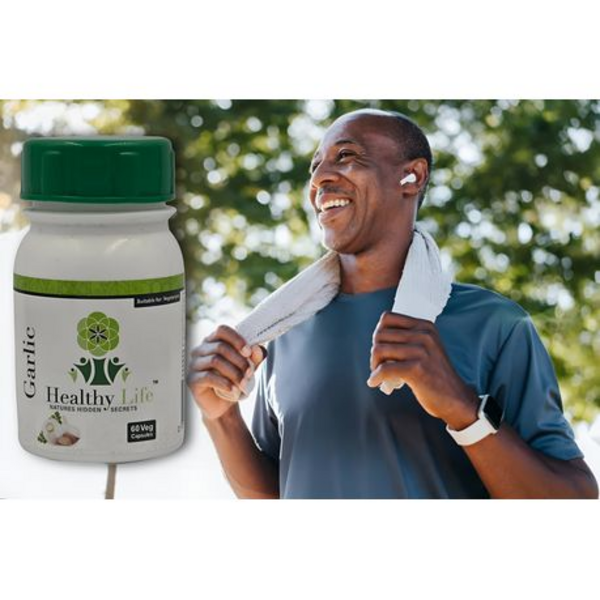 Healthy Life Odourless Garlic 500mg 60 Capsules-Heart Health Support-4-Pack - Image 2