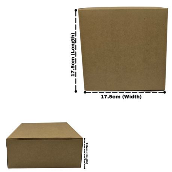 Kraft Cake Packaging - Medium 17.5cm Recyclable Bakery Boxes - 50 Pack - Image 2