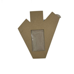Kraft Sandwich Wedge 2 Slice with PLA Window - Compostable Takeaway Packaging - 50 Pack