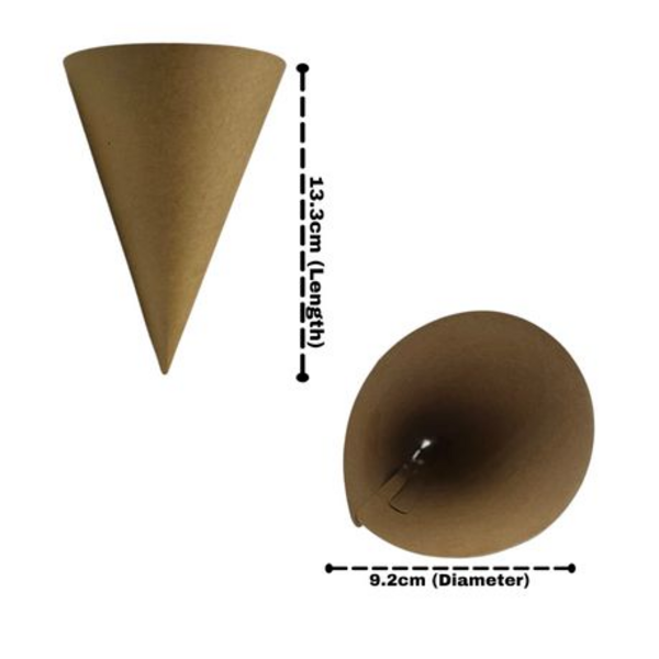 Kraft Chip Cone Small - Takeaway Packaging - 100 Pack - Image 3