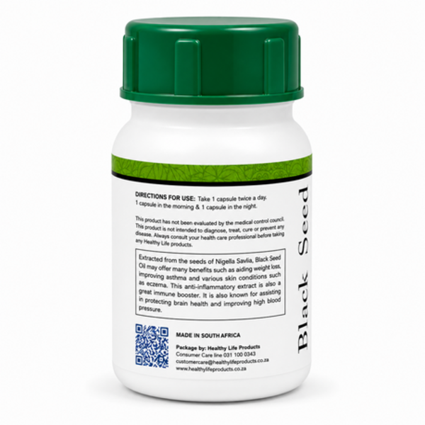 Black Seed Extract 500mg 60 Capsules - Immune & Antioxidant Support -3-Pack - Image 6