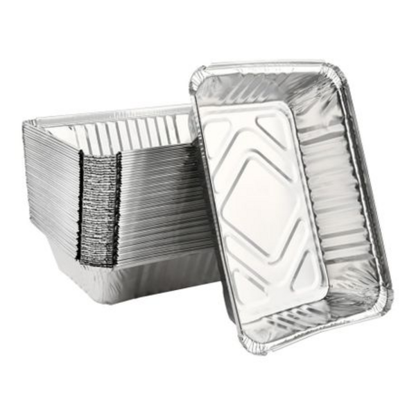 Foil Roasting Pan with Foil Lid- Pack of 25