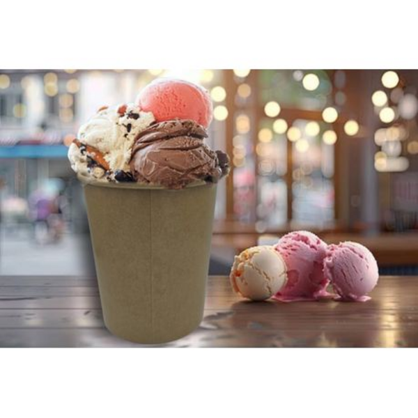 Rustic Kraft 1000ml Ice Cream Tub - Eco-Friendly Packaging - 50 Pack - Image 3