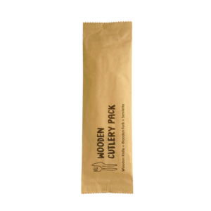 Wooden Knife/Fork and Serviette Set-Pack of 100