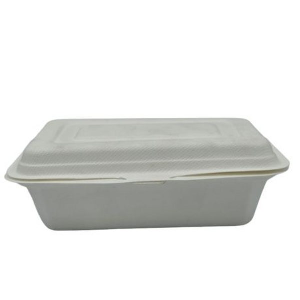 Sugarcane Eco Clamshell Containers 450ml - 50 Pack - Image 4