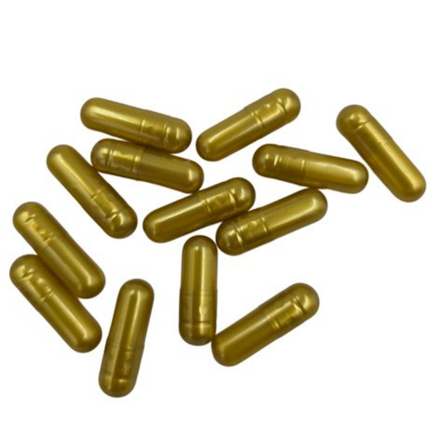 Healthy Life- Gold Empty GELATIN Capsules Size 0- 1000 Pack - Image 4