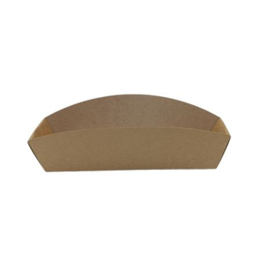 Kraft Open Taco Boxes 17.5cm - Sustainable Disposable Packaging - 50 Pack
