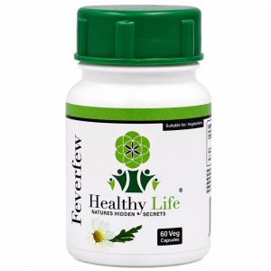 Healthy Life Feverfew Extract - Natural Migraine Relief - 500mg (60 Caps)